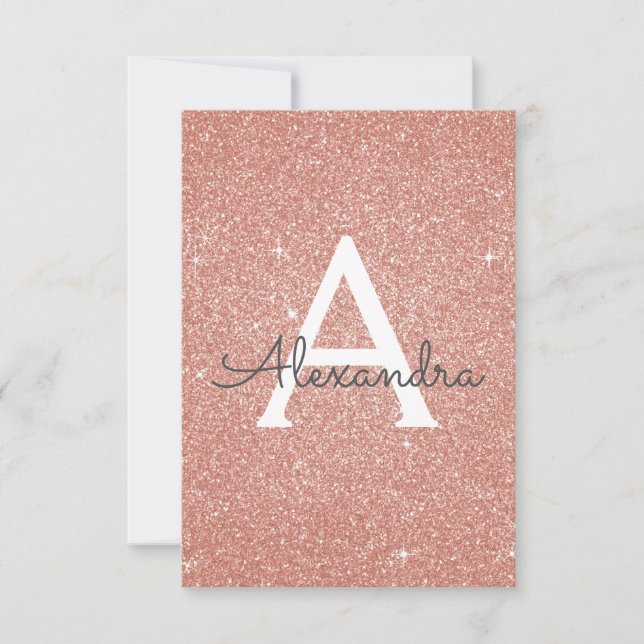 Invitation Rose Gold Sparkle Parties scintillant Sweet sixtee (Devant)
