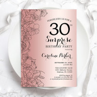 Rose Gold Surprise 30e fête d'anniversaire