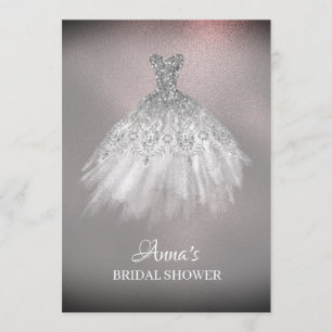 Invitation *~* Rose Gold White Gown Fête de l'mariée