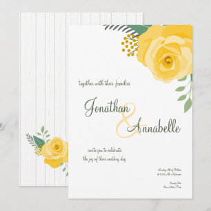 Invitation Rose jaune du Texas Mariage