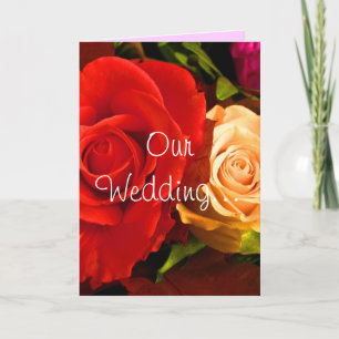 Invitation Rose jaune rouge