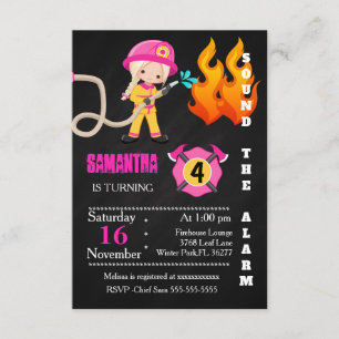 Invitation rose mignonne d'anniversaire de