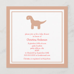 Invitation rose mignonne de baby shower de