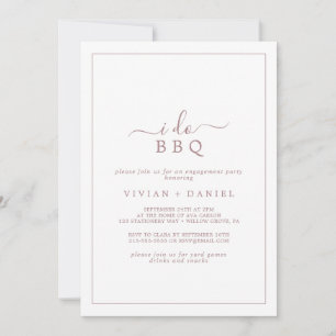 Invitation Rose minimaliste Gold I Do BQ Engagement Party