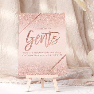 Invitation Rose or parties scintillant typographie blush rose