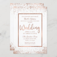 Rose or rose glam moderne chic Mariage