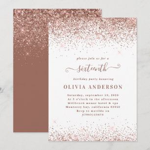 Invitation Rose or scintille parties scintillant scintille  1