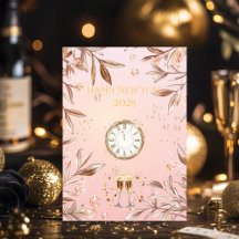 Rose Pâle et Or Champagne pour la Saint-Sylvestre