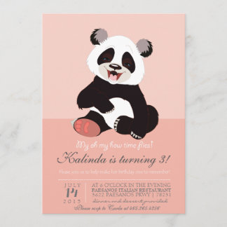 Invitation rose Panda Bear moderne