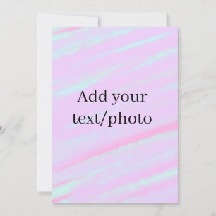 Invitation Rose pastel vert ajouter photo texte aquarelle rét