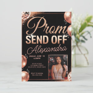 Invitation Rose personnalisé Gold Prom Envoyer do-it-yourself