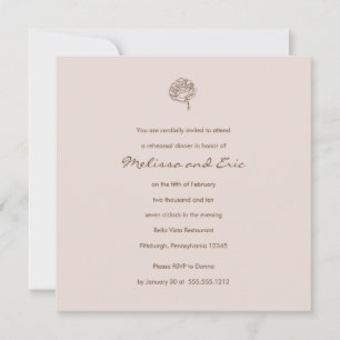 invitation rose personnalisée