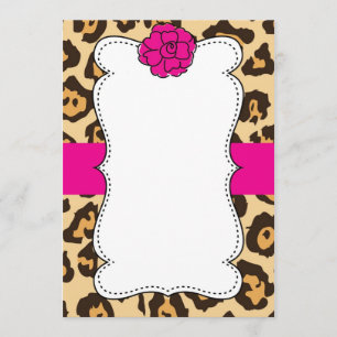 Invitation rose Poster de animal de chats sauvages