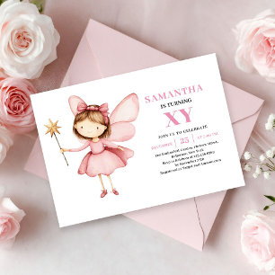 Invitation rose poudré pour le 2ème anniversaire d
