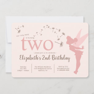 Invitation rose pour le 2e anniversaire de Tinker