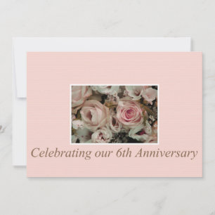 Invitation rose pour le 6ème anniversaire