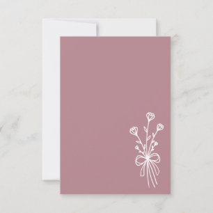 Invitation Rose Poussiéreuse Minimaliste Tendance Élégante