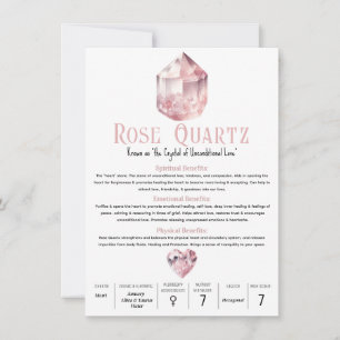 Invitation Rose Quartz rose cristal Signification métaphysiqu