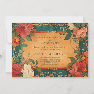 Invitation 🌹 Rose Romance : Art Nouveau Splendor