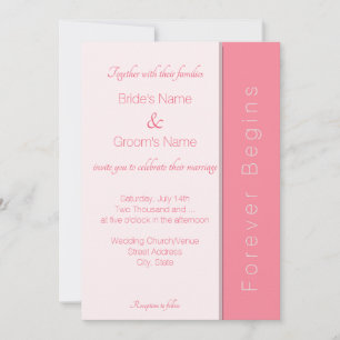 Invitation Rose Rose Pour Jamais Commence Simplement Un Maria
