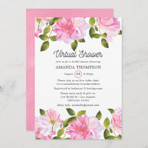 Invitation Rose Rose Rose Garden Douche virtuelle