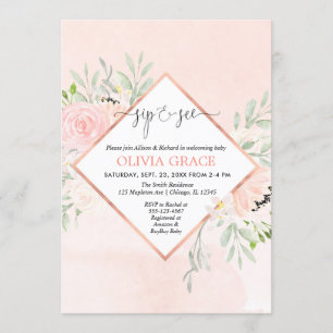 Invitation Rose rose rose rose rose rose or floral fille Sip