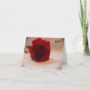 Invitation Rose rouge élégant RSVP