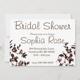 Invitation Rose rustique vintage