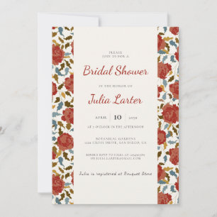 Invitation Rose sauvage Floral Petal Garden Affair Fête des m