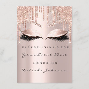 Invitation Rose Sweet 16th Parties scintillant Drips Maquilla