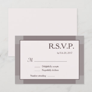 Invitation Rose taupe gris clair lilas moderne mariage RSVP