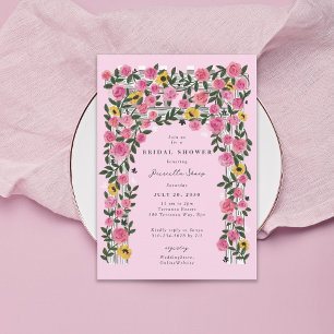 Invitation Rose Trellis Trellis Spring Garden Fête des mariée