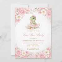 Rose Tulle Dinosaure Tea-Rex Fête Fille Anniversai