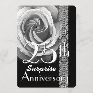 Invitation Rose V01B pour les 25 ans de SURPRISE