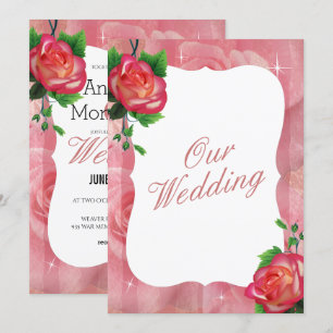 Invitation Rose victorien Dusty Floral Mariage