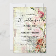 Rose vintage Photo Code QR Mariage