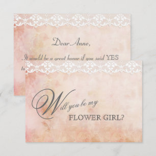 Invitation Rose Vintage romantique Lace BE MON FLEURS FILLE