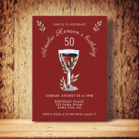 Roseau Aquarelle Vin Rouge 50e Anniversaire