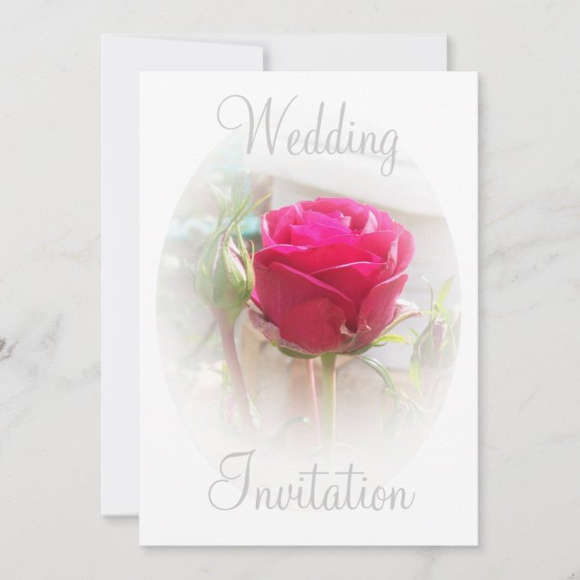 Invitation Rosebud rose (Devant)