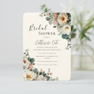 Invitation Roses Anciennes Floral Mariage 