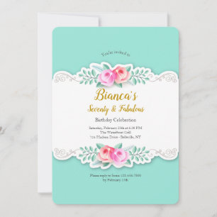 Invitation Roses Artistiques