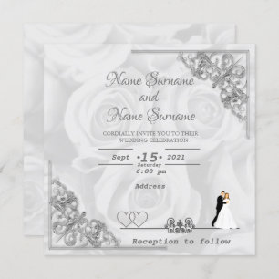 Invitation Roses blanches
