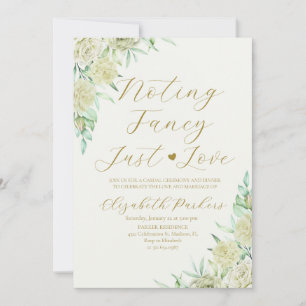 Invitation Roses blanches Rien de fantaisiste Juste un mariag