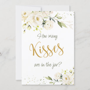 Invitation Roses blanches Voyez combien de baisers dans Jar