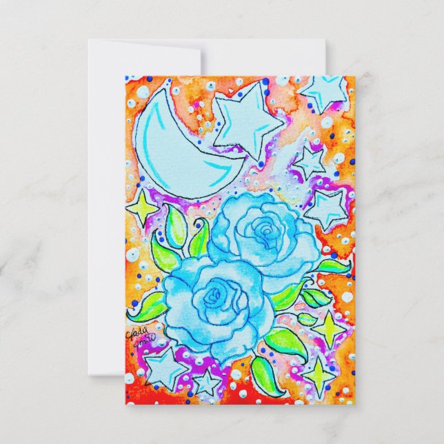 Invitation Roses Bleues (Devant)