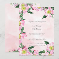 Roses de chien sur Mariage arrière - plan rose