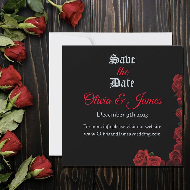 Invitation Roses d'épée de dragon rouge (Créateur téléchargé)