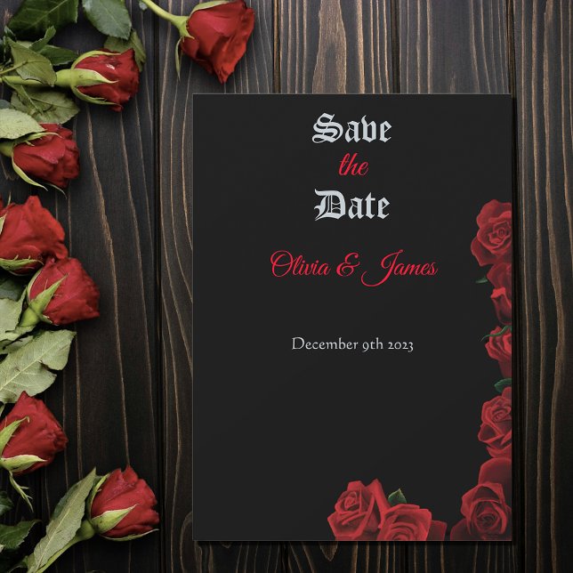 Invitation Roses d'épée de dragon rouge (Créateur téléchargé)