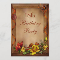 Roses élégants et 18ème fête d'anniversaire de