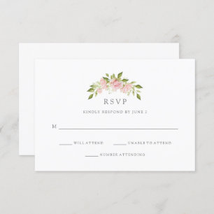 Invitation Roses généreux   Elégant mariage rose floral RSVP